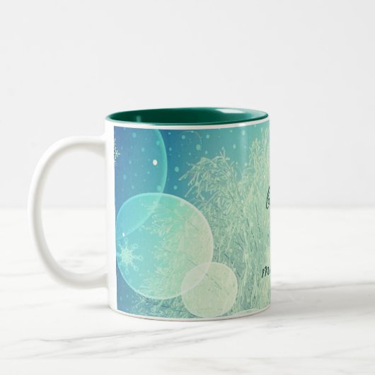 Ich glaube an Wunderfrostentwurf Zweifarbige Tasse (Links)