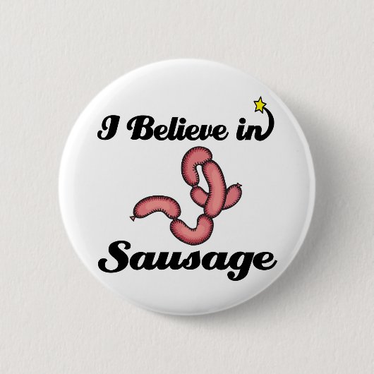 Ich glaube an Wurst Button (Vorderseite)