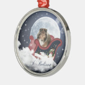 Ich glaube auch silbernes ornament (Links)
