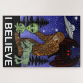 Ich glaube | Big Foot Alien Mothman UFO Chupacabra Puzzle (Horizontal)