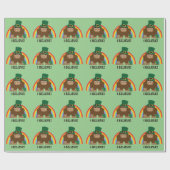 Ich glaube! Bigfoot Leprechaun Geschenkpapier (Flach)