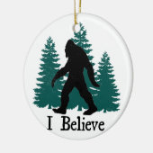 Ich glaube Bigfoot u. Bäumen Keramikornament (Links)