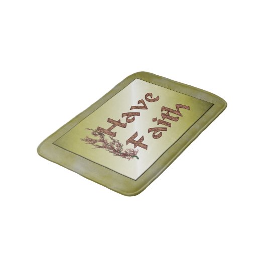 Ich glaube blühende Bäume Inspiration Badematte (Schrägansicht)