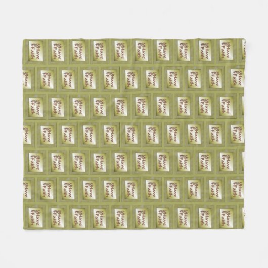 Ich glaube blühende Bäume Inspiration Fleecedecke (Vorderseite (Horizontal))