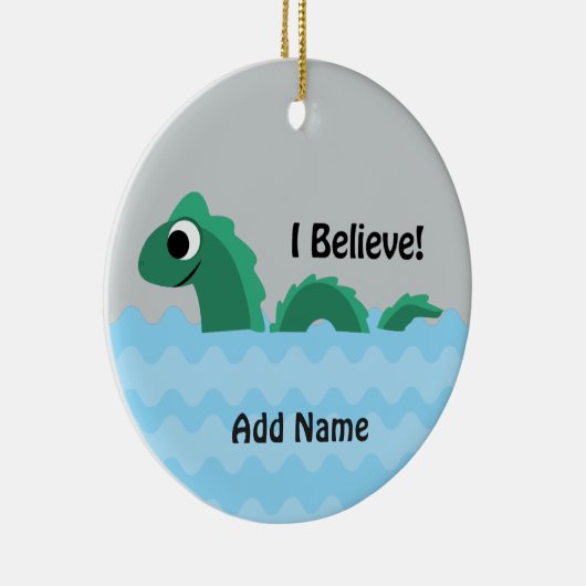 Ich glaube, Champ der See Champlain Monster Keramik Ornament (Rechts)