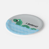 Ich glaube, Champ der See Champlain Monster Pappteller (Schrägansicht)