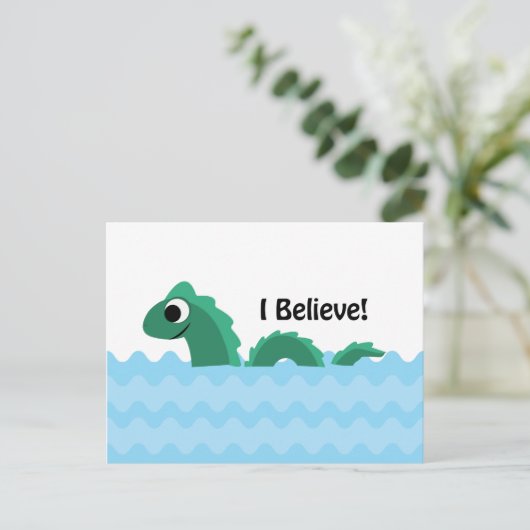 Ich glaube, Champ der See Champlain Monster Postkarte (Stehend Vorderseite)