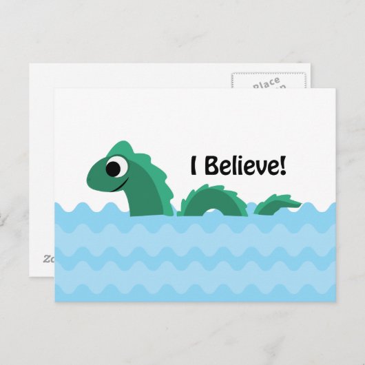 Ich glaube, Champ der See Champlain Monster Postkarte (Vorne/Hinten)