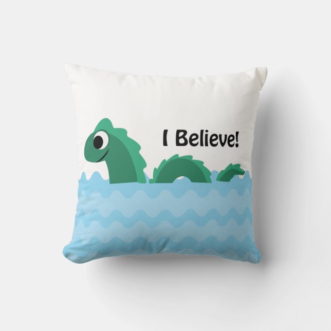 Ich glaube Champion das See Champlain Monster Kissen (Vorderseite)