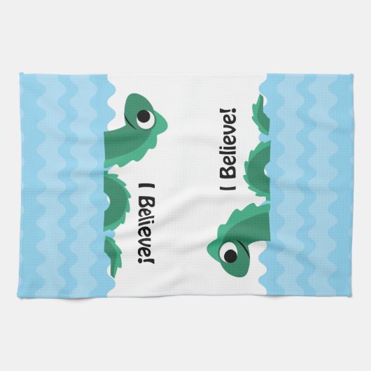 Ich glaube Champion das See Champlain Monster Küchentuch (Horizontal)