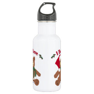 Ich glaube! Christmas Teddy Bear Edelstahlflasche