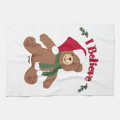 Ich glaube! Christmas Teddy Bear Handtuch (Horizontal)