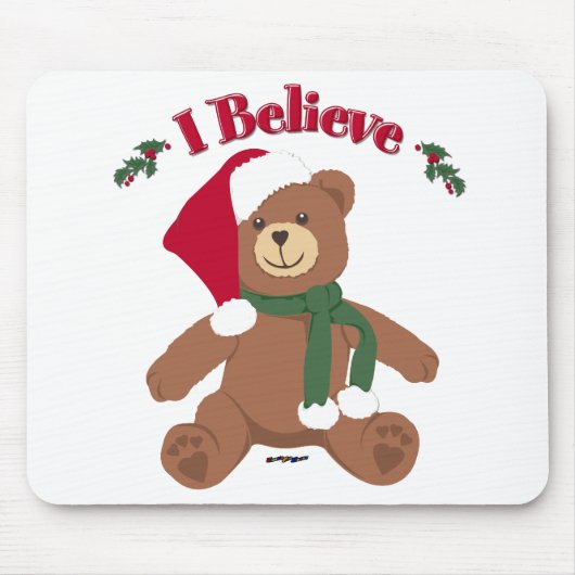 Ich glaube! Christmas Teddy Bear Mousepad (Vorne)