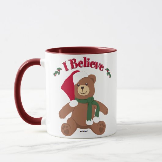 Ich glaube! Christmas Teddy Bear Tasse (Links)