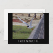 Ich glaube daher, dass ich fliegen postkarte (Vorne/Hinten)