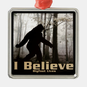Ich glaube, dass Bigfoot lebt Silbernes Ornament