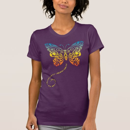 Ich glaube, dass ich fliegen kann (Schmetterling) T-Shirt (Vorderseite)