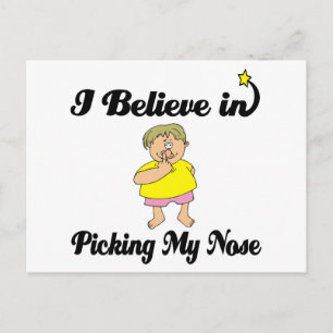 Ich glaube, dass ich mir die Nase pflücke Postkarte
