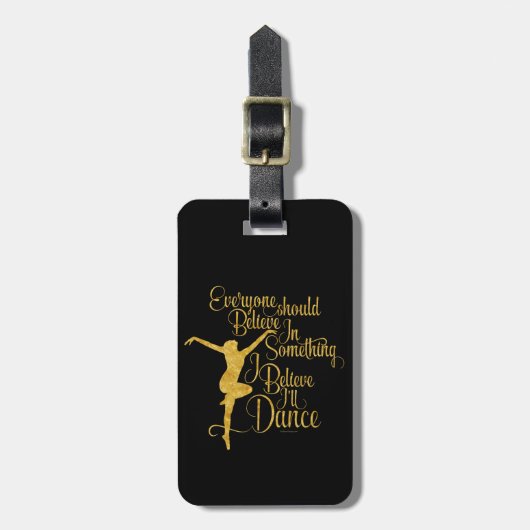 Ich glaube, dass ich tanze gepäckanhänger (Vorderseite vertikal)