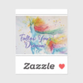 Ich glaube, dass Unicorns Regenbogen Ihren Träumen Aufkleber (Blatt)