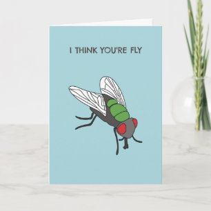 Ich glaube, du bist Fly Funny Insect Karte
