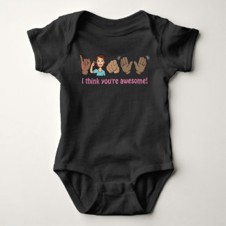 "Ich glaube, du bist phantastisch!" ASL-Shirt Baby Strampler
