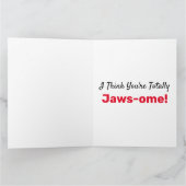 Ich glaube, du bist total jawsome, Shark Valentine Karte (Innenseite)