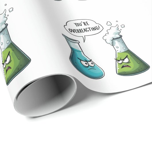 Ich glaube, du überreagierst die Funny Nerd Scienc Geschenkpapier (Rolleneckpunkt)