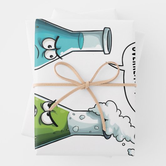 Ich glaube, du überreagierst die Funny Nerd Scienc Geschenkpapier Set (Beispiel)