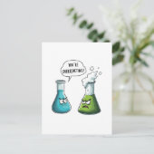 Ich glaube, du überreagierst die Funny Nerd Scienc Postkarte (Stehend Vorderseite)