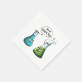 Ich glaube, du überreagierst die Funny Nerd Scienc Serviette (Ecke)