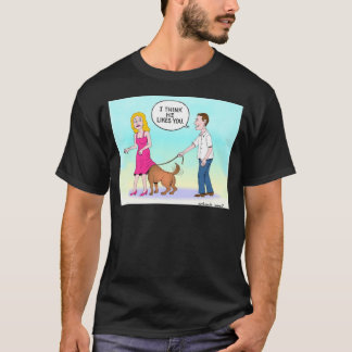 Ich glaube, er mag dich Comicen T - Shirt