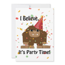 Ich glaube, es ist Party Time Bigfoot Party Einlad