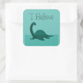 Ich glaube - Farbe ändern Quadratischer Aufkleber (Tasche)