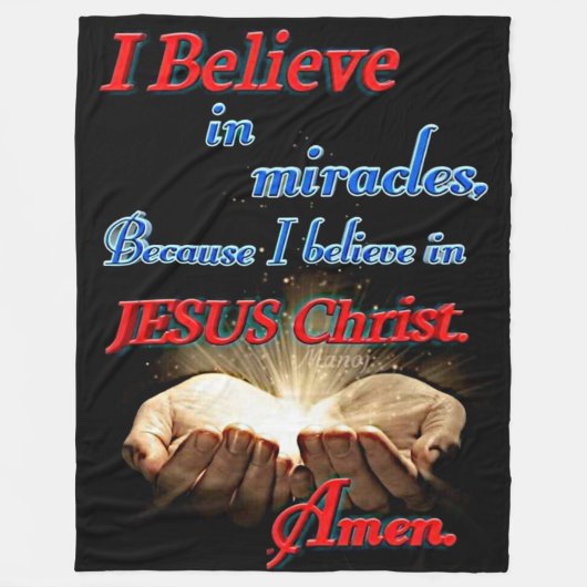 ICH GLAUBE FLEECEDECKE (Vorderseite)