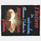 ICH GLAUBE FLEECEDECKE (Vorderseite (Horizontal))