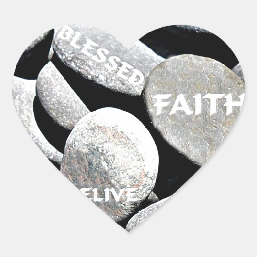 Ich glaube_ Herz-Aufkleber (Vorderseite)