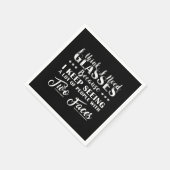 Ich glaube, ich brauche Brillenmenschen mit zwei G Serviette (Ecke)