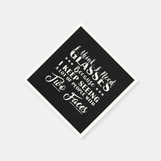 Ich glaube, ich brauche Brillenmenschen mit zwei G Serviette (Ecke)