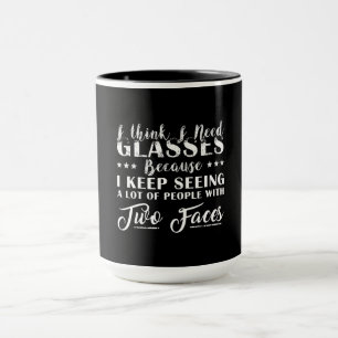 Ich glaube, ich brauche Brillenmenschen mit zwei G Tasse