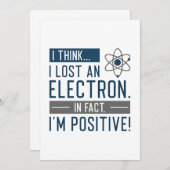 Ich glaube, ich habe ein Elektron verloren, in der Dankeskarte (Vorne/Hinten)