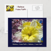 Ich glaube, ich habe Glaubenspostkarten Gelbe Daff Postkarte (Vorne/Hinten)