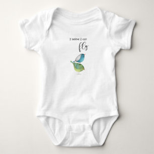 "Ich glaube, ich kann fliegen" - Zitat mit Bildern Baby Strampler