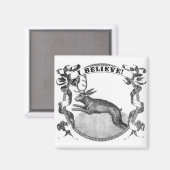 Ich glaube (Jackalope) Magnet (Vorderseite/Rückseite)