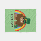 Ich glaube! Leprechaun Bigfoot Fleecedecke (Vorderseite (Horizontal))