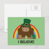 Ich glaube! Leprechaun Bigfoot Postkarte (Vorne/Hinten)