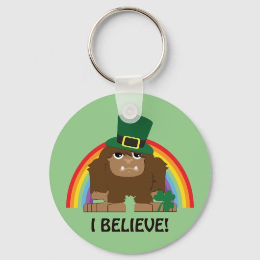 Ich glaube! Leprechaun Bigfoot Schlüsselanhänger (Vorderseite)