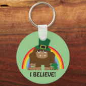 Ich glaube! Leprechaun Bigfoot Schlüsselanhänger (Vorderseite)