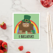 Ich glaube! Leprechaun Bigfoot Serviette (Beispiel)
