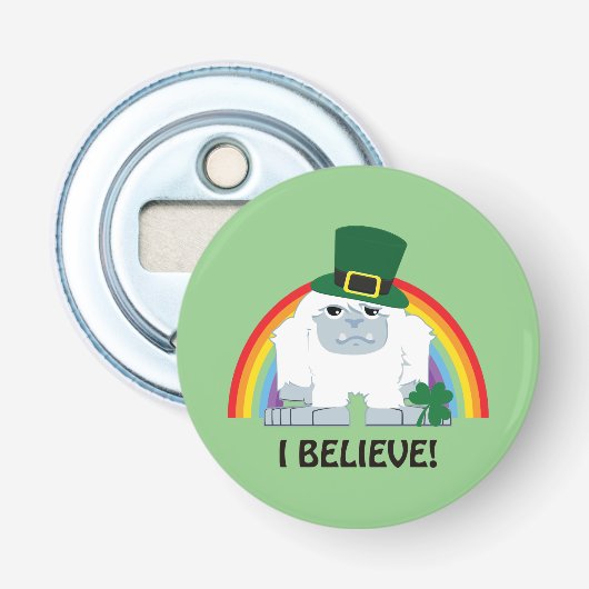 Ich glaube! Leprechaun Yeti Flaschenöffner (Vorderseite)